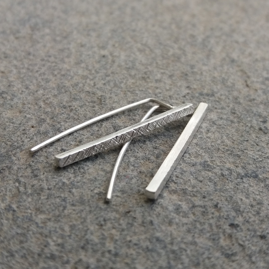 Silver Bars Earrings