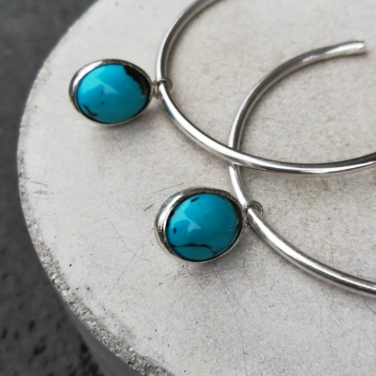Turquoise Hoop Earrings