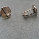 Circular Hammered Finishs Cuff Links *Earth Collection*